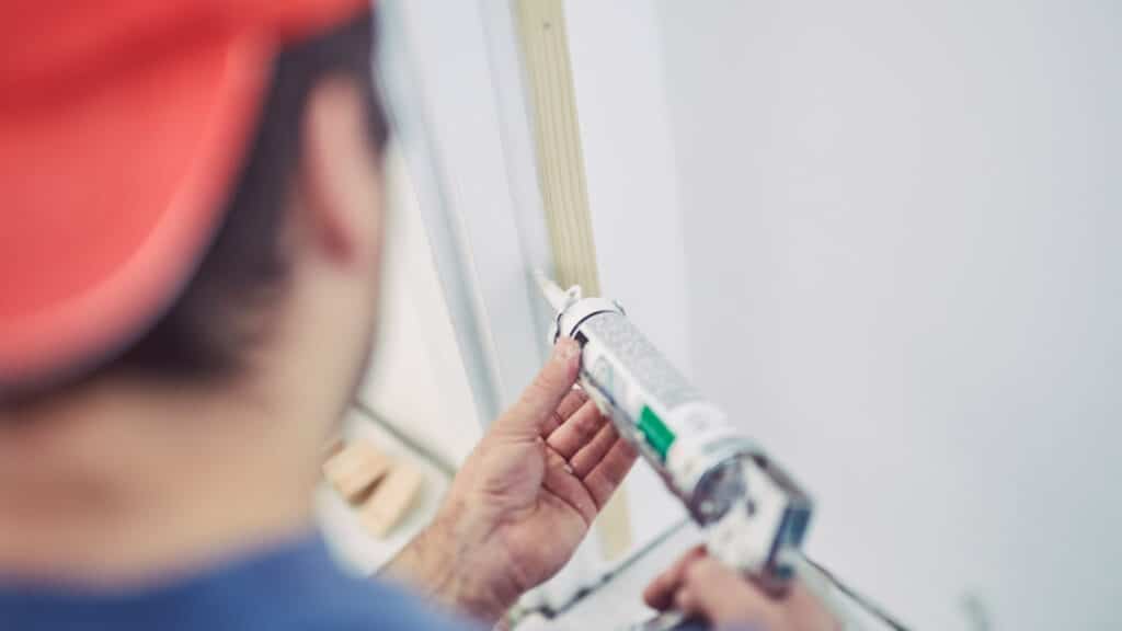 Worker insulating doors.