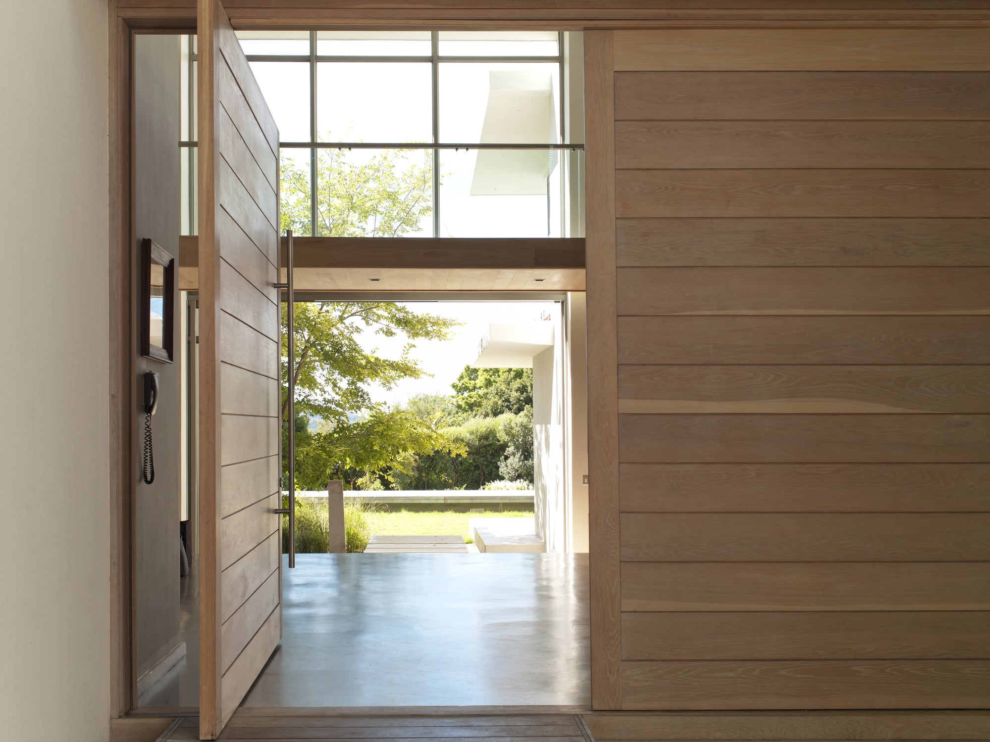 Front Pivot Doors.