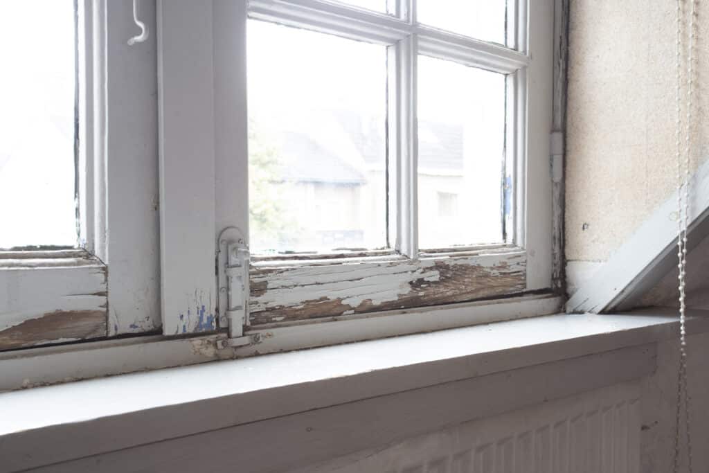 Worn-Out Window Frames.
