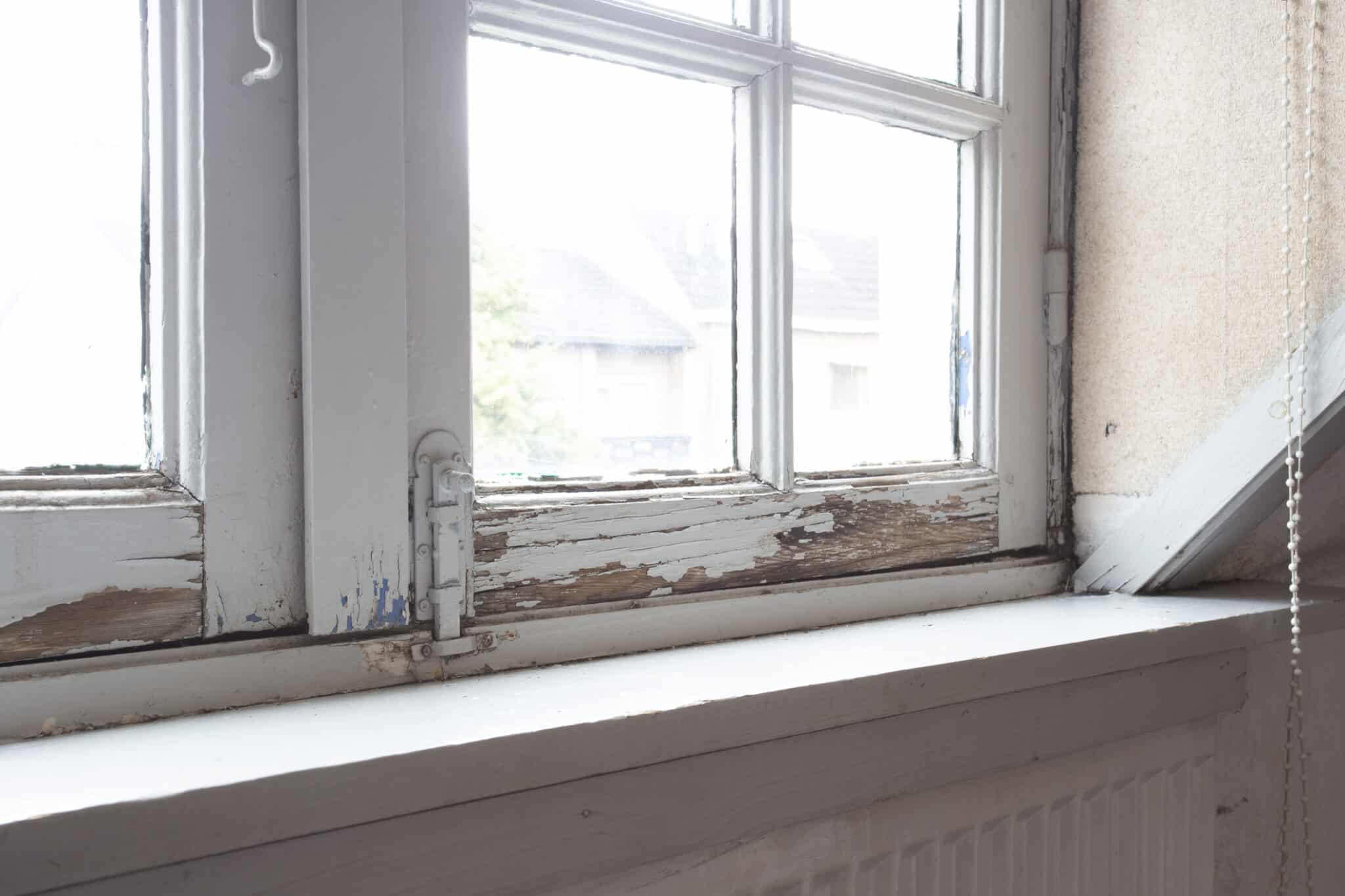 Worn-Out Window Frames.