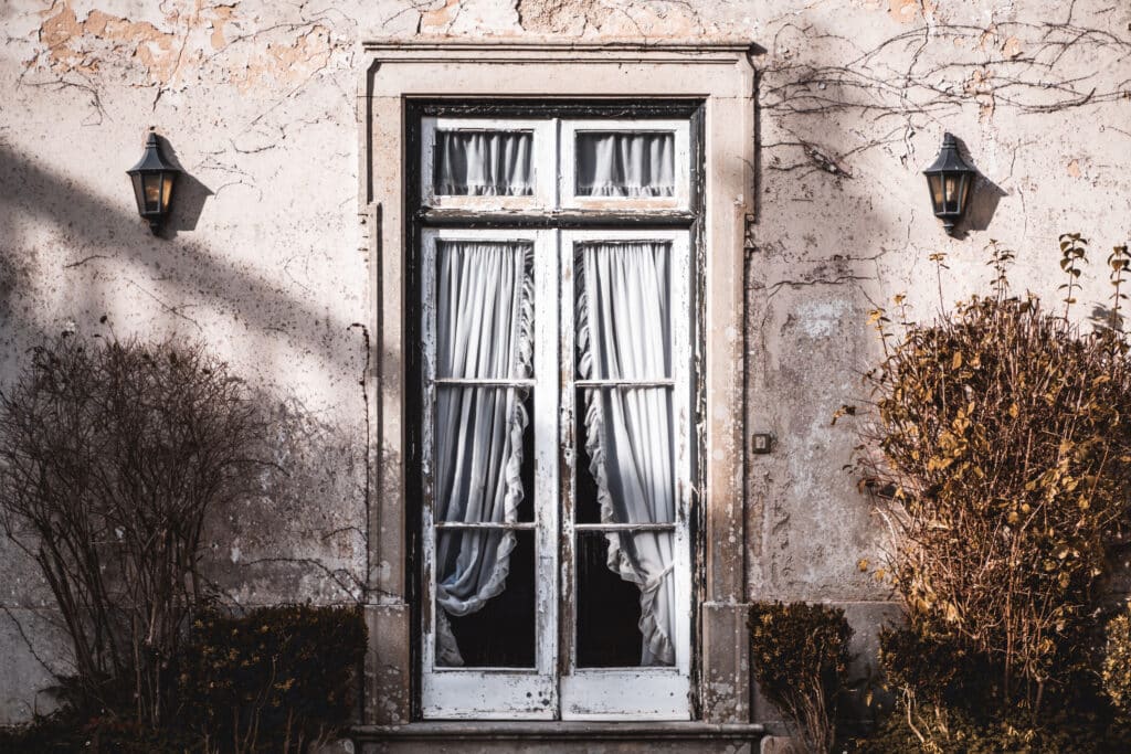 old patio doors.