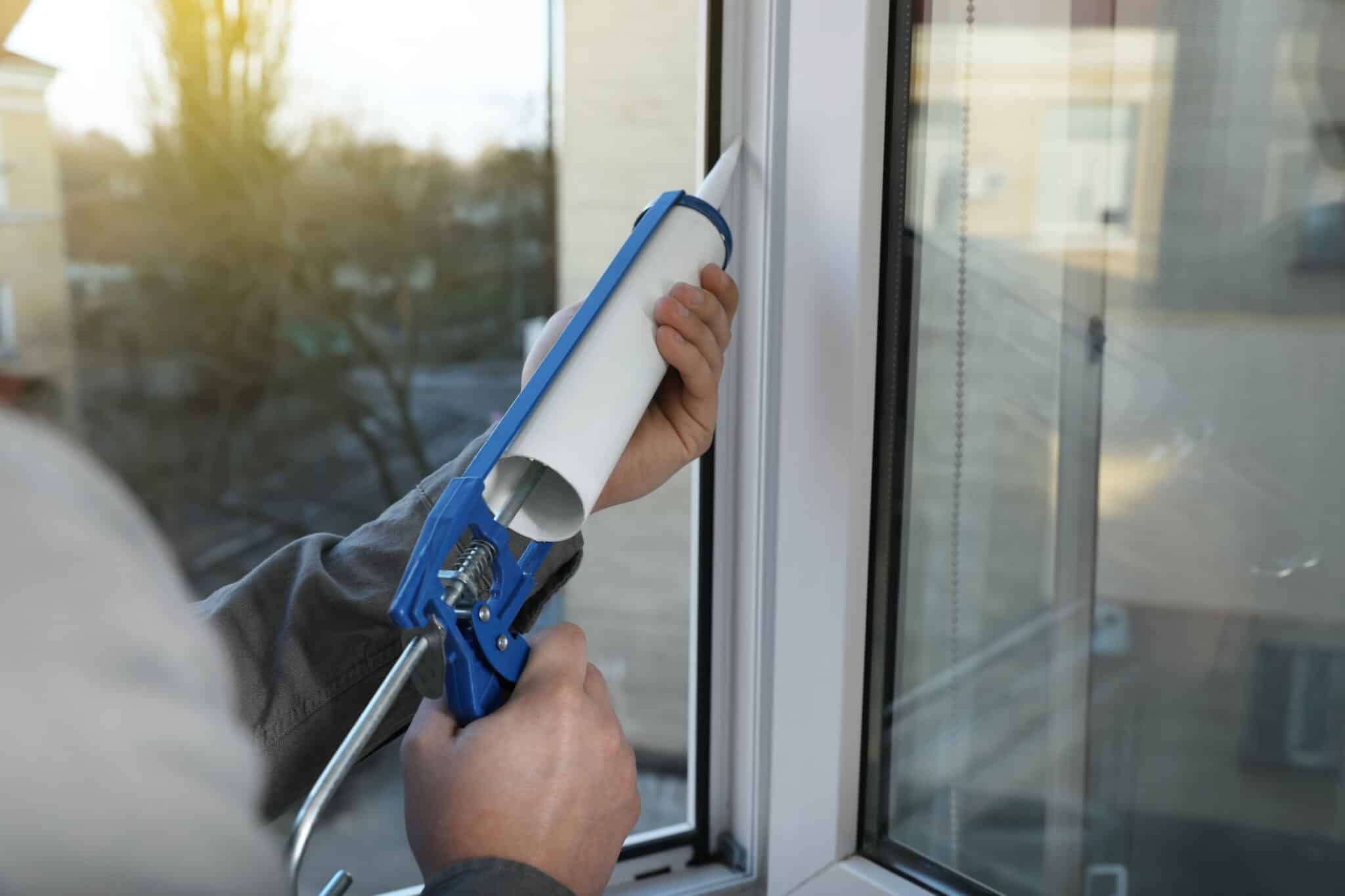 Home window insulation, weather-stripping and caulking.